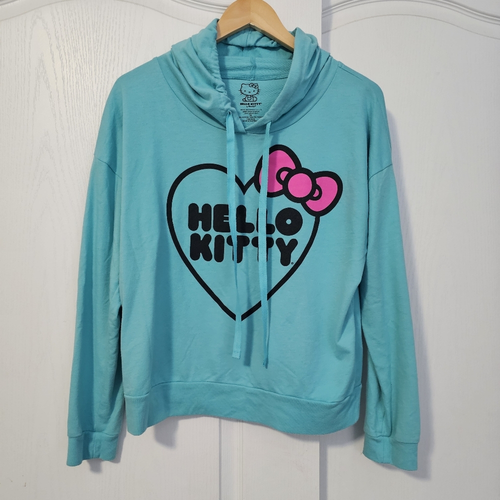 Sanrio Teal Hello Kitty Hoodie Juniors XL